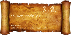 Kelner Noémi névjegykártya