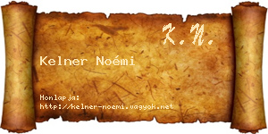 Kelner Noémi névjegykártya